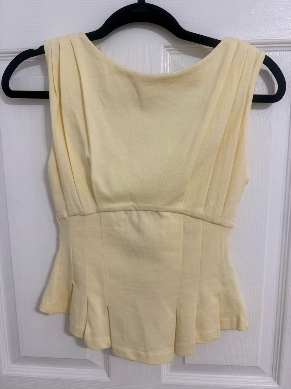 NWT- Zara pleated Sleeveless Peplum Top